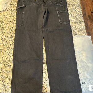 YELLOW LABEL CO. CARPENTER PANTS VINTAGE BLACK SIZE 31/33/35